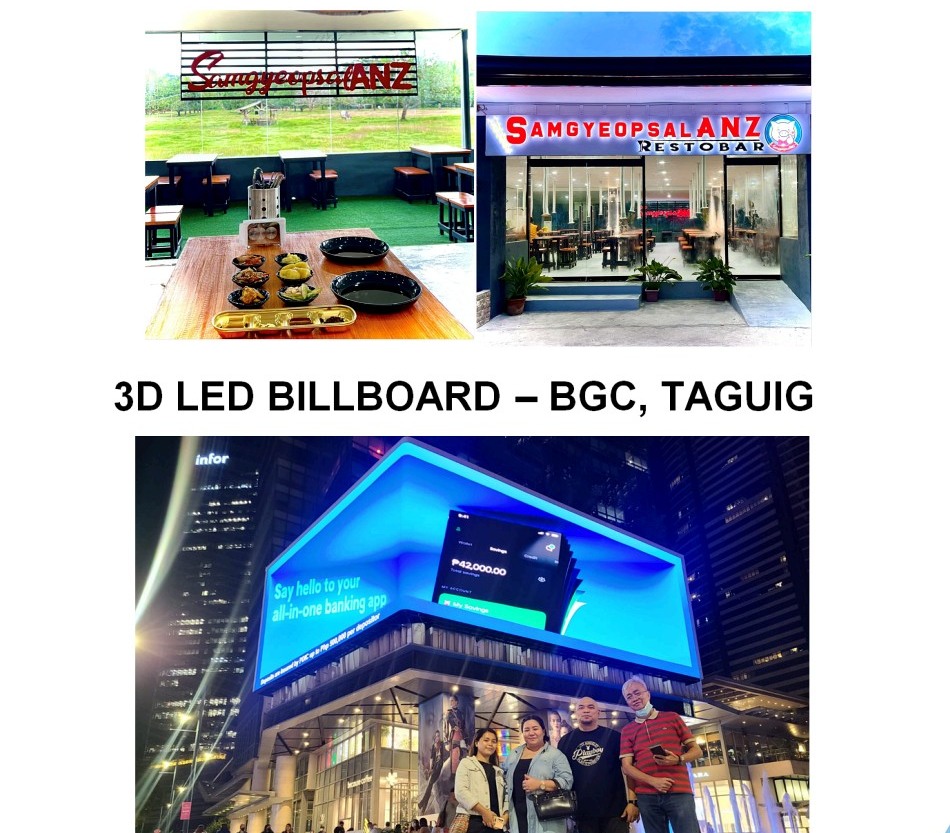 3D LED billboard installation in BGC
