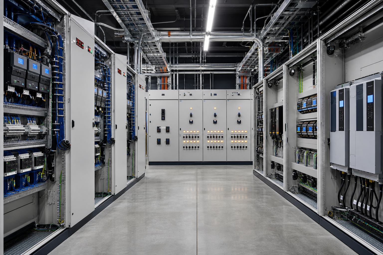 Representative industrial electrical and control systems room