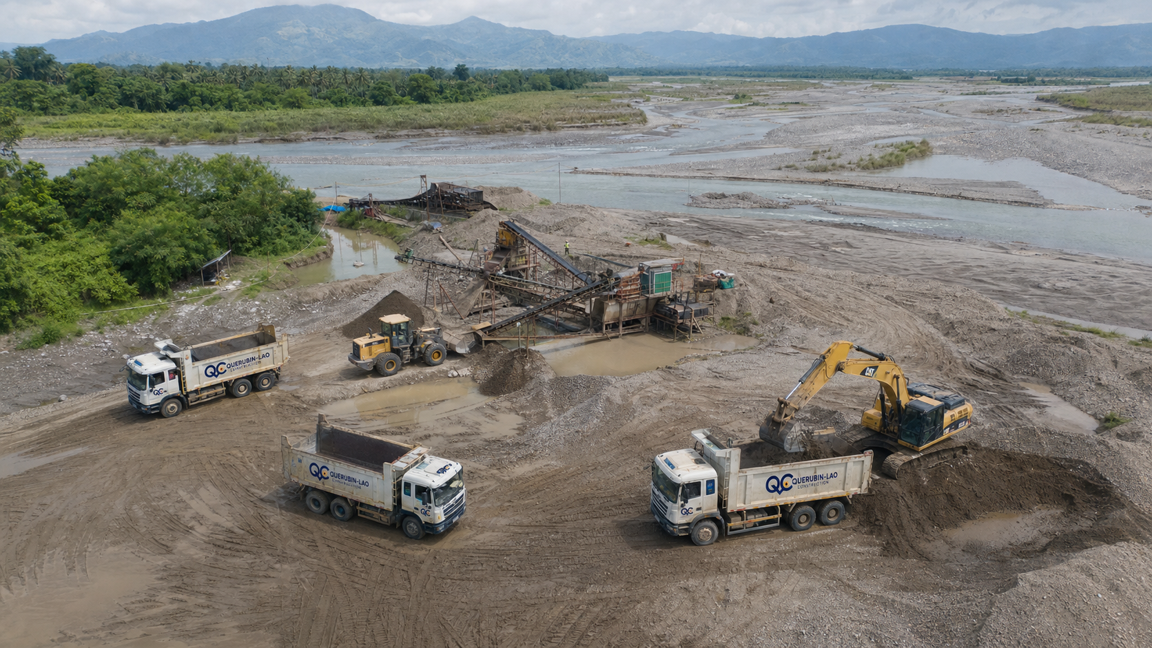 Proposed Castillejos river sand quarry and screening operation with QLC hauling trucks